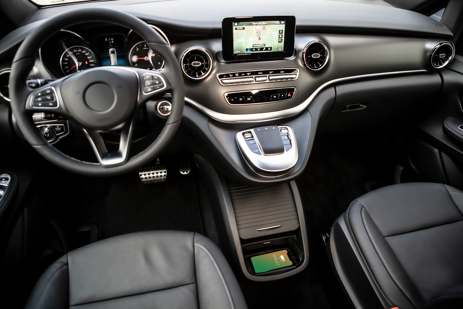 Autobildschirm Kabelloses Laden Handyhalterung Basis für Mercedes Benz C- Klasse W205 Glc V-Klasse W447 1025-Zoll-Bildschirm